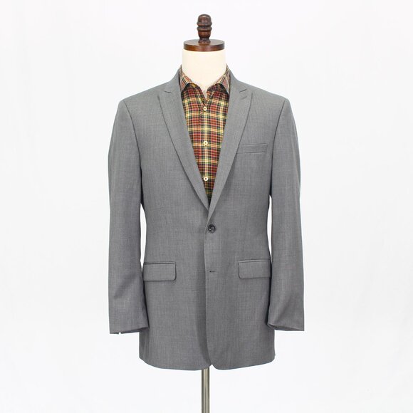 Calvin Klein 42L Gray Blazer Sport Coat Jacket 2-Button Solid T951 - Picture 1 of 11